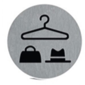 Plaquette alu brossé adhésive ø 75 mm vestiaire. disponible abidjan cote d'ivoire.