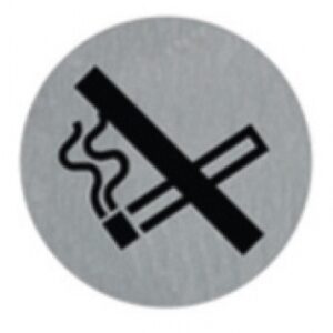 Plaquette alu brossé adhésive ø 75 mm zone non fumeurs. disponible abidjan cote d'ivoire.