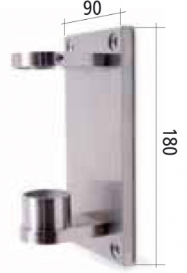 Platine de fixation murales acier inoxydable tube ø 42,4 mm 90x180 mm. disponible abidjan cote d'ivoire.