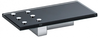 Porte-savon verre noir - urban - chromé. disponible abidjan cote d'ivoire.