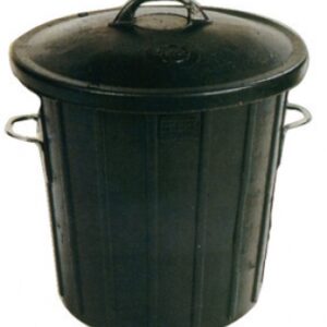 Poubelle caoutchouc avec couvercle, poignées métal - contenance 75 litres. disponible abidjan cote d'ivoire.