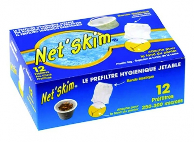 Pré-filtres jetables net’skim mareva pour piscine - 12 sacs pour skimmer. disponible abidjan cote d'ivoire.