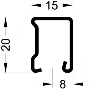 PROFILÉ ACIER GALVA PARCLOSE V55 715 DIM. 15X20X8 MM LG. 6 M. Quincaillerie Sénégalaise est la référence au Sénégal pour l'achat de fournitures industrielles et de bâtiment. Nous garantissons des produits durables et un service client exemplaire. Commandez dès maintenant en toute simplicité.