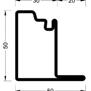 Profilé à joint type l 1j série 50 " v53011 " lg. disponible abidjan cote d'ivoire.