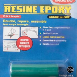 RÉSINE EPOXY EAU - 50 G - COUL. BLANC - RÉSISTANCE PRESSION 15 BARS. Quincaillerie Sénégalaise, votre partenaire pour des projets réussis, propose une gamme variée de matériaux de construction et d'outillage. Faites vos achats en ligne et bénéficiez d'une livraison rapide et fiable.