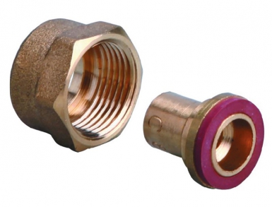 Raccord 2 pièces laiton à braser pour tube cuivre 12 - écrou 20x150. disponible abidjan cote d'ivoire.