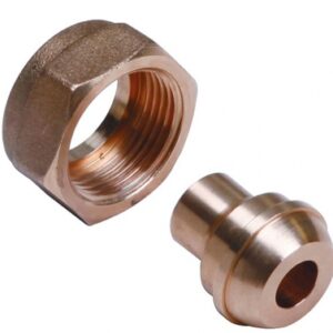 Raccord 2 pièces laiton pour tube cuivre calibre 25 - 33x42 - pour tube cuivre 28x1. disponible abidjan cote d'ivoire.