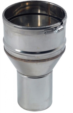 Raccord inox poêle ø 80 mm - tubage flexible ø 80-86 mm - avec bagues à griffes. disponible abidjan cote d'ivoire.