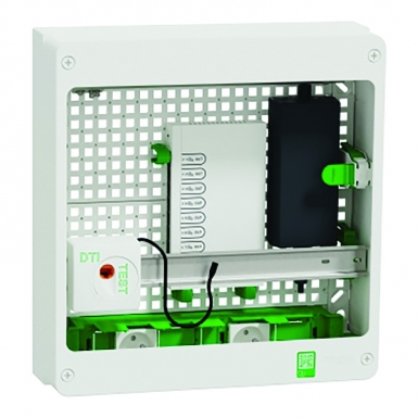 Resi9 coffret vdi 18m2r - switch 9ports poe - 2 prises - grade 3tv 8xrj45 cat6a. disponible abidjan cote d'ivoire.