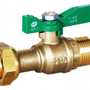 Robinet d'arrêt droit "avant ou après compteur " - filetage 15x21 écrou 15x21 - pn 25 bar. disponible abidjan cote d'ivoire.