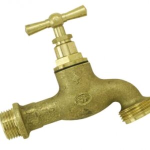 Robinet d"arrosage droit laiton - filetage entrée 15x21 et nez 26x34. disponible abidjan cote d'ivoire.