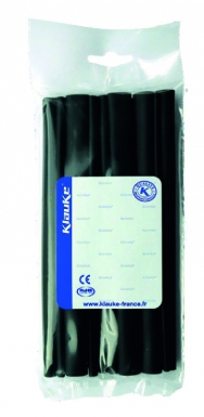 Sachet d’assortiment de 20 gaines thermorétractables plf100 noir hts4. disponible abidjan cote d'ivoire.