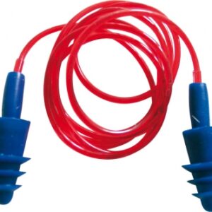 Sachet de 10 paires de bouchons d"oreilles réutilisables en silicone - cordon textile. disponible abidjan cote d'ivoire.