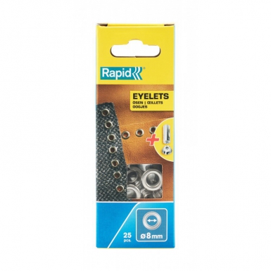 Sachet de 25 oeillets ø 8 mm​. disponible abidjan cote d'ivoire.