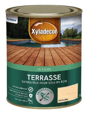 SATURATEUR TERRASSES XYLADECOR ANTIDÉRAPANT EN PHASE AQUEUSE - POUR SOLS EXTÉRIEURS EN BOIS TOUTES ESSENCES - RÉSISTANT À L'EAU CHLORÉE, AUX RAYURES ET AUX UV, ANTI-TÂCHES, ANTI-GRAISSES - TECK MAT - 1 L. Chez Quincaillerie Sénégalaise, nous mettons à votre disposition un large choix de produits de quincaillerie et plomberie. Qualité et fiabilité sont notre promesse. Passez commande en ligne en toute simplicité.