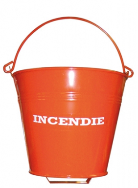 Seau incendie fond plat. disponible abidjan cote d'ivoire.