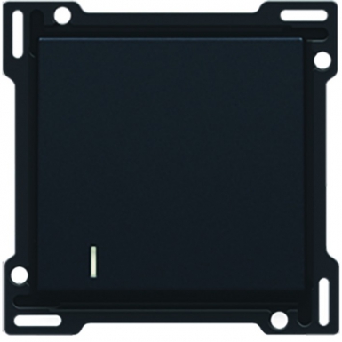 Set de finition avec voyant pour interrupteur ou bouton-poussoir simple - black steel. disponible abidjan cote d'ivoire.