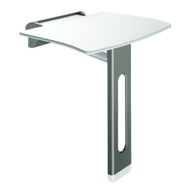 Siège de douche rabattable be-line avec pied - finition anthracite métallisé. disponible abidjan cote d'ivoire.