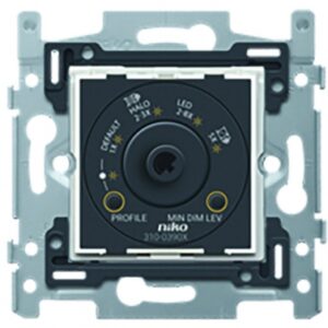 Socle pour variateur universel plus à bouton rotatif avec déparasitage tcc, à 2 fils, 3 - 300 w. disponible abidjan cote d'ivoire.