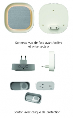 Sonnette sans fil 200 m avec éclairage led. disponible abidjan cote d'ivoire.