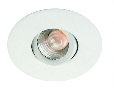 Spot encastré orientable  " nano " tilt blanc mat 4w led 3000k ra>90 240 lm 36° cl. disponible abidjan cote d'ivoire.
