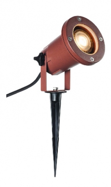 Spot rond sur piquet "nautilus" gu10/led gu10 51mm, 11w max - couleur rouille. disponible abidjan cote d'ivoire.