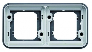 Support encastré double horizontal gris. disponible abidjan cote d'ivoire.