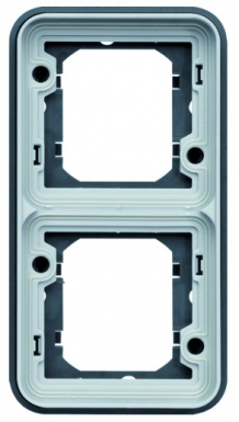 Support encastré double vertical gris. disponible abidjan cote d'ivoire.