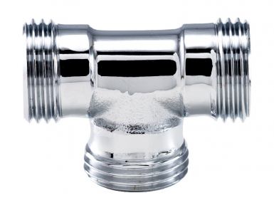 Té laiton chromé mâle - filetage 15 x 21. disponible abidjan cote d'ivoire.