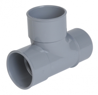 Té pied de biche 87°30 mâle-femelle ø 40 série évacuation à coller. disponible abidjan cote d'ivoire.