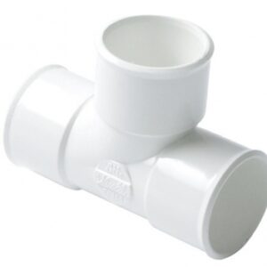 Té pied de biche femelle-femelle 87°30 ø 40 en pvc blanc. disponible abidjan cote d'ivoire.