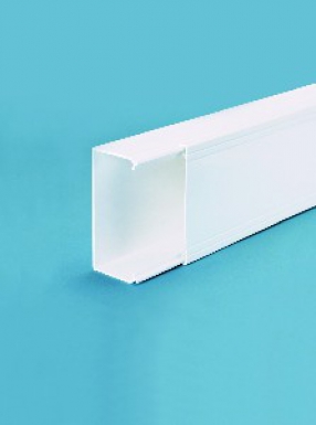 Ta-e 100x40 w0 goulotte mono-couvercle non cloisonnable blanc -  longueur de 2m (socle + couvercle) - le m/l. disponible abidjan cote d'ivoire.