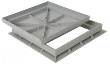 Tampon creux pour remplissage en béton armé 420 x 420 mm - coloris gris clair. disponible abidjan cote d'ivoire.