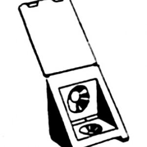 Taquet plastique 101+ 24x23x23 mm 2 trous gris (les 100 pièces). disponible abidjan cote d'ivoire.