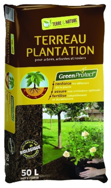 Terre et nature - terreau plantation green protect - 50l. disponible abidjan cote d'ivoire.