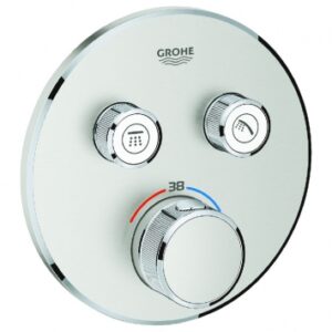 Thermostatique pour installation encastrée 2 sorties grohtherm smartcontrol supersteel grohe. disponible abidjan cote d'ivoire.