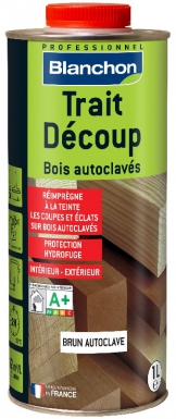 Trait découp bois autoclavés - rendement indicatif : 12 m²/l/couche - brun autoclave - cond. disponible abidjan cote d'ivoire.