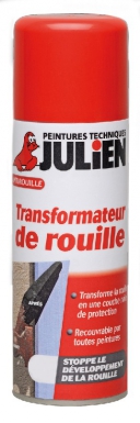 Transformateur de rouille stop'rouille – en couche noire de protection lisse et tendue recouvrable – intérieur/extérieur - bombe aérosol 200 ml. disponible abidjan cote d'ivoire.