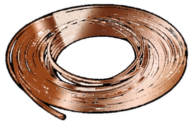 Tube cuivre recuit isolé - ø 20x22 - gaine env. disponible abidjan cote d'ivoire.