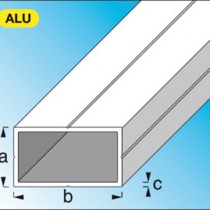 Tube rectangulaire aluminium brut dim. disponible abidjan cote d'ivoire.