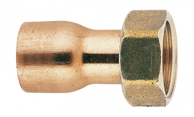 Union 2 pièces douille en cuivre écrou prisonnier laiton - écrou 15x21, cuivre 8/10. disponible abidjan cote d'ivoire.