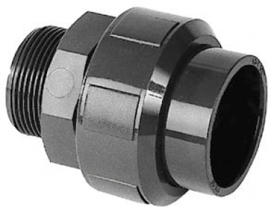 Union 3 pièces série pression pvc mâle - ø 50 - filetage 40 x 49. disponible abidjan cote d'ivoire.