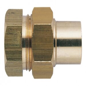 Union fer cuivre femelle laiton à joint sphéro-conique - fer 20x27, cuivre 16/18. disponible abidjan cote d'ivoire.