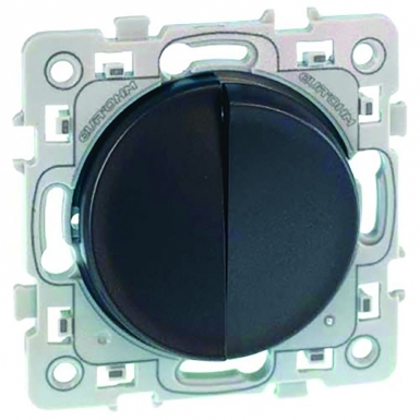 Va et vient poussoir 10a - 250 v~ à bornes auto - anthracite. disponible abidjan cote d'ivoire.