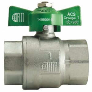 Vanne à sphère manette papillon ff - filetage 20x27 - pn32 "nf". disponible abidjan cote d'ivoire.