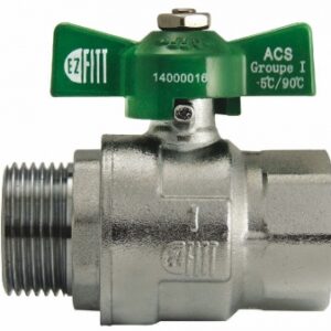 Vanne à sphère manette papillon mf - filetage 26x34 - pn32 "nf". disponible abidjan cote d'ivoire.