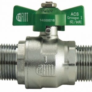 Vanne à sphère manette papillon mm -  filetage 12x17 - pn40 "nf". disponible abidjan cote d'ivoire.