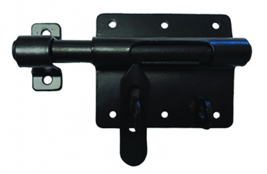 Verrou de box noir à porte cadenas ø pêne 16 mm l. disponible abidjan cote d'ivoire.