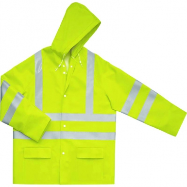 Veste de pluie hv polyester enduit polyuréthane extérieur 9 0 0 v e s h v - jaune fluo - taille m. disponible abidjan cote d'ivoire.