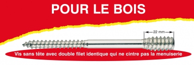 VIS SANS TÊTE AVEC DBLE FILET TOP ROC I.N.G. BOIS 6X 120 FILET 22 MM SACHET DE 8. Avec Quincaillerie Sénégalaise, trouvez tout ce qu'il vous faut pour vos travaux de plomberie et bâtiment. Profitez de notre service rapide et fiable pour un achat en toute sérénité.